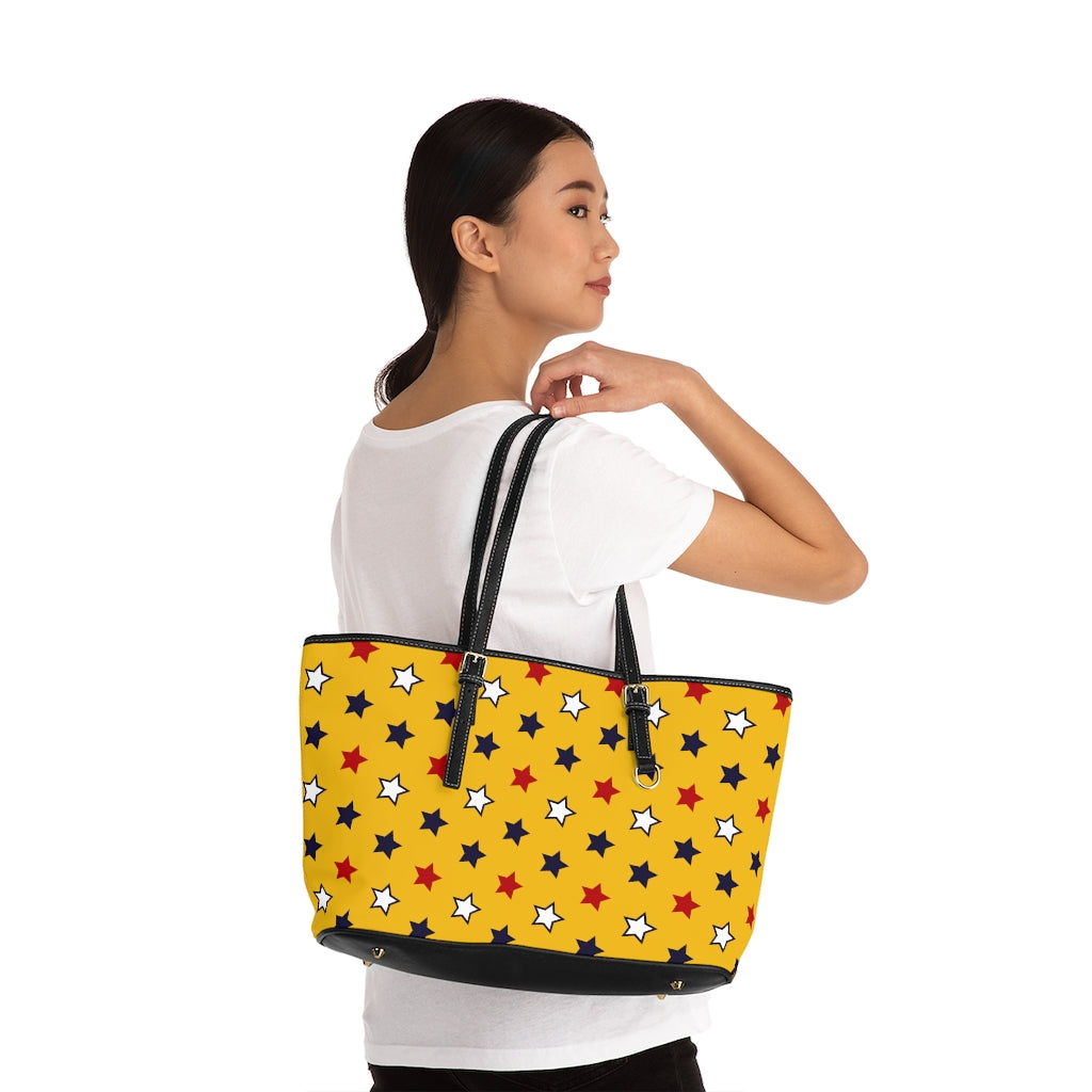 Starry Yellow PU Leather Shoulder Bag