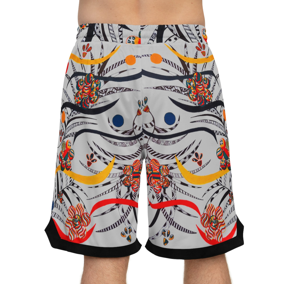 Slate Wilderness Basketball Rib Shorts (AOP)