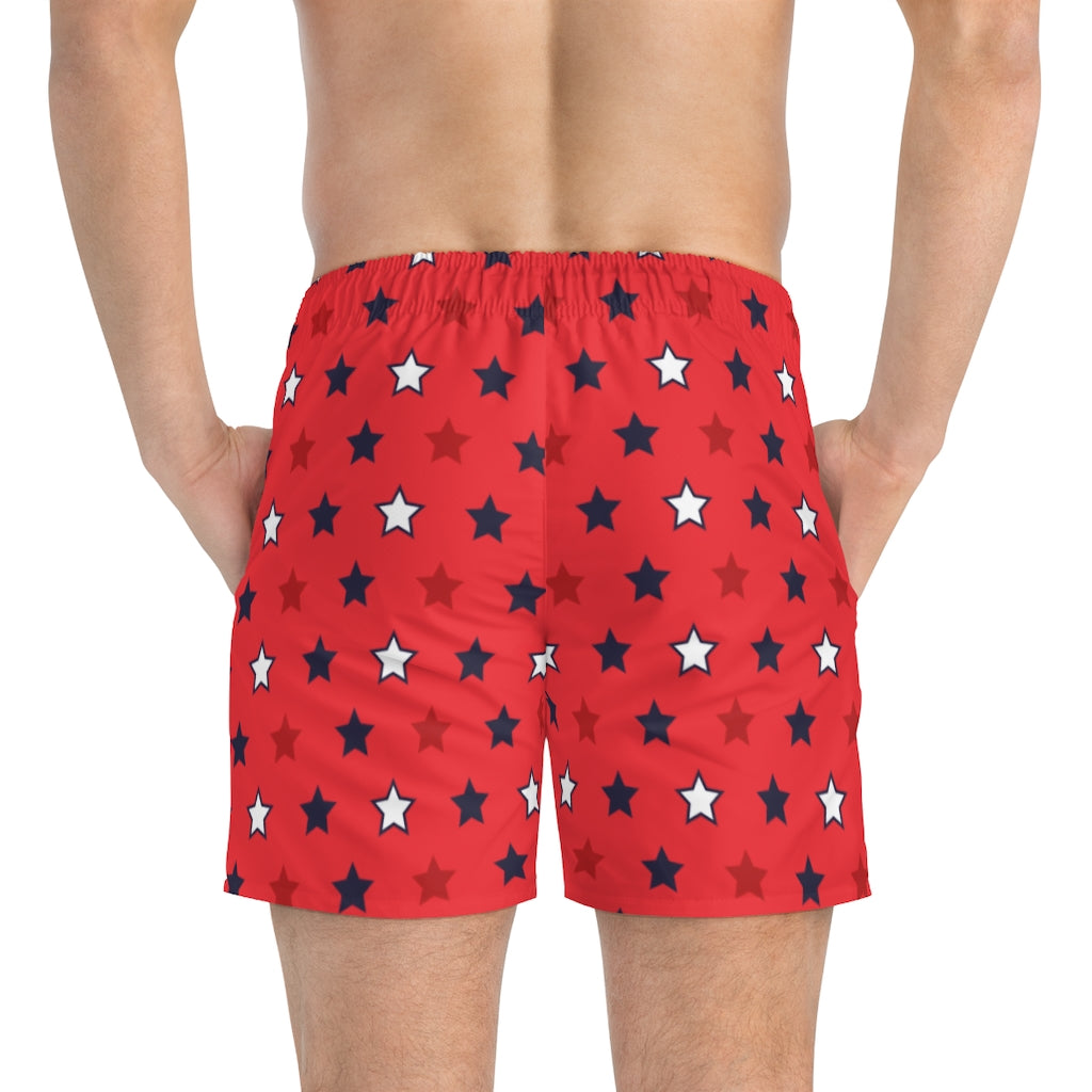 Men's Starboy Red Swimming Trunks