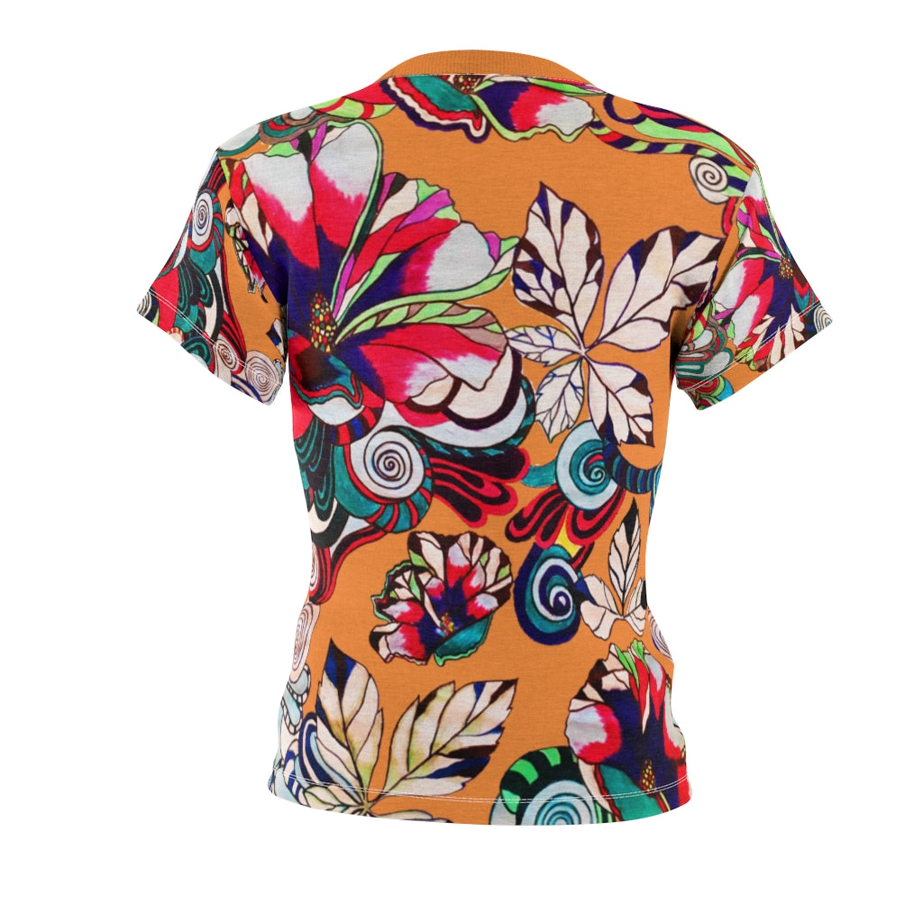 Graphic Floral AOP Peach T-Shirt