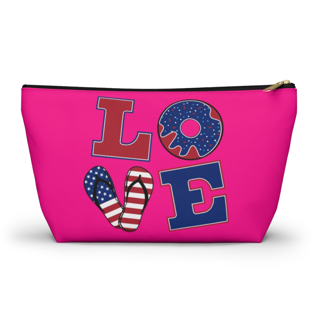 Love Hot Pink Accessory Pouch