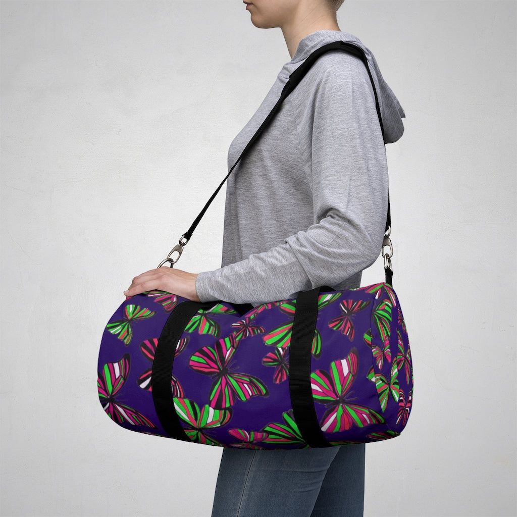 Butterflies Violet Duffel Bag