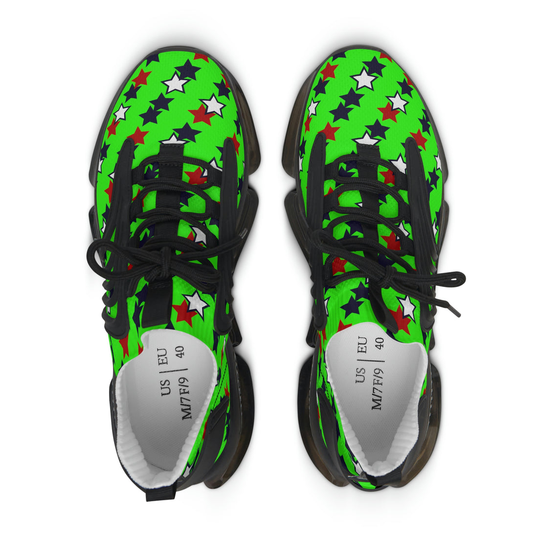Neon Green Stargirl OTT Women's Mesh Knit Sneakers