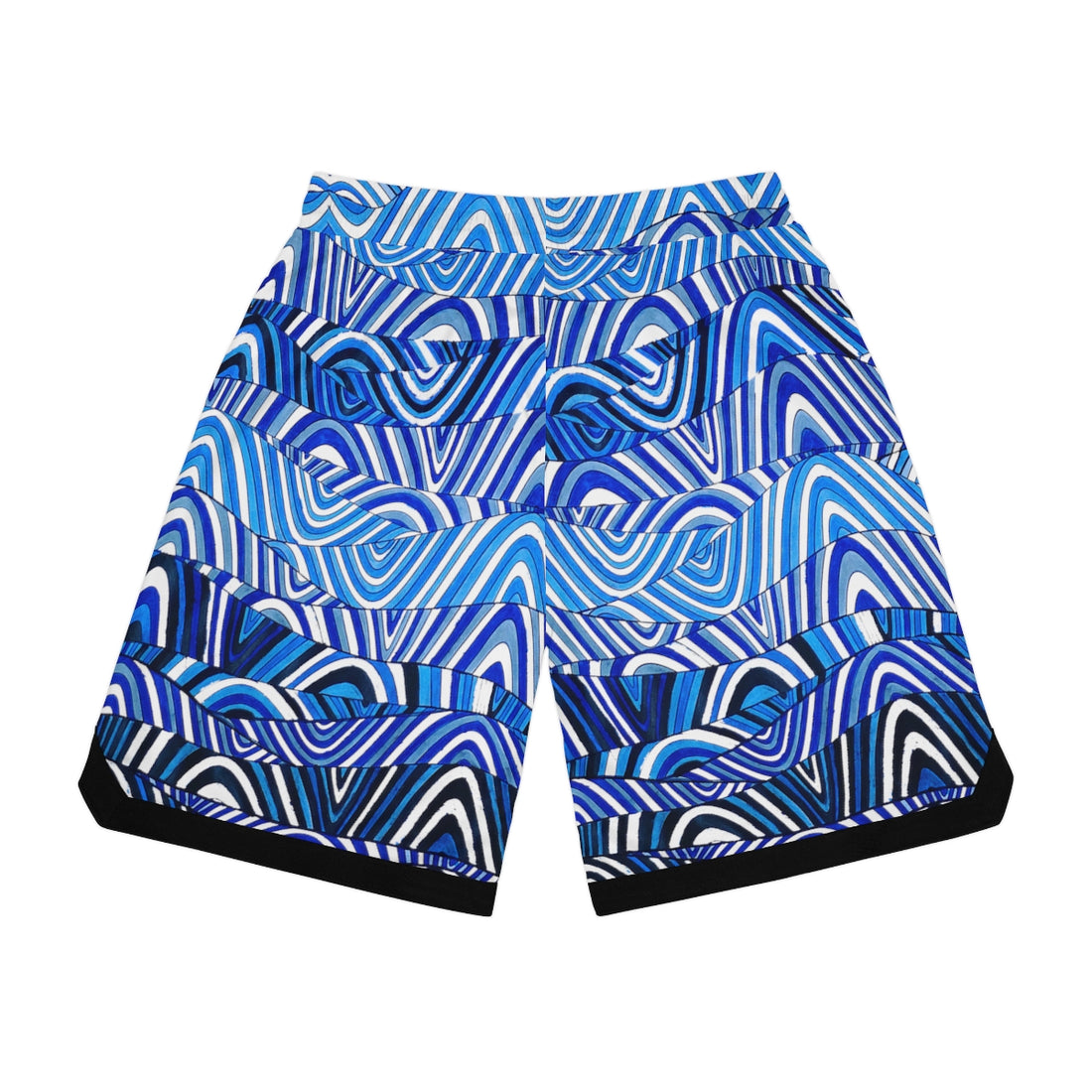 White Sonic Basketball Rib Shorts (AOP)