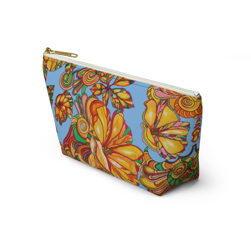 Sky Artsy Floral Accessory Pouch