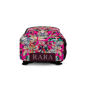 Hot Pink Artsy Floral Pop Backpack