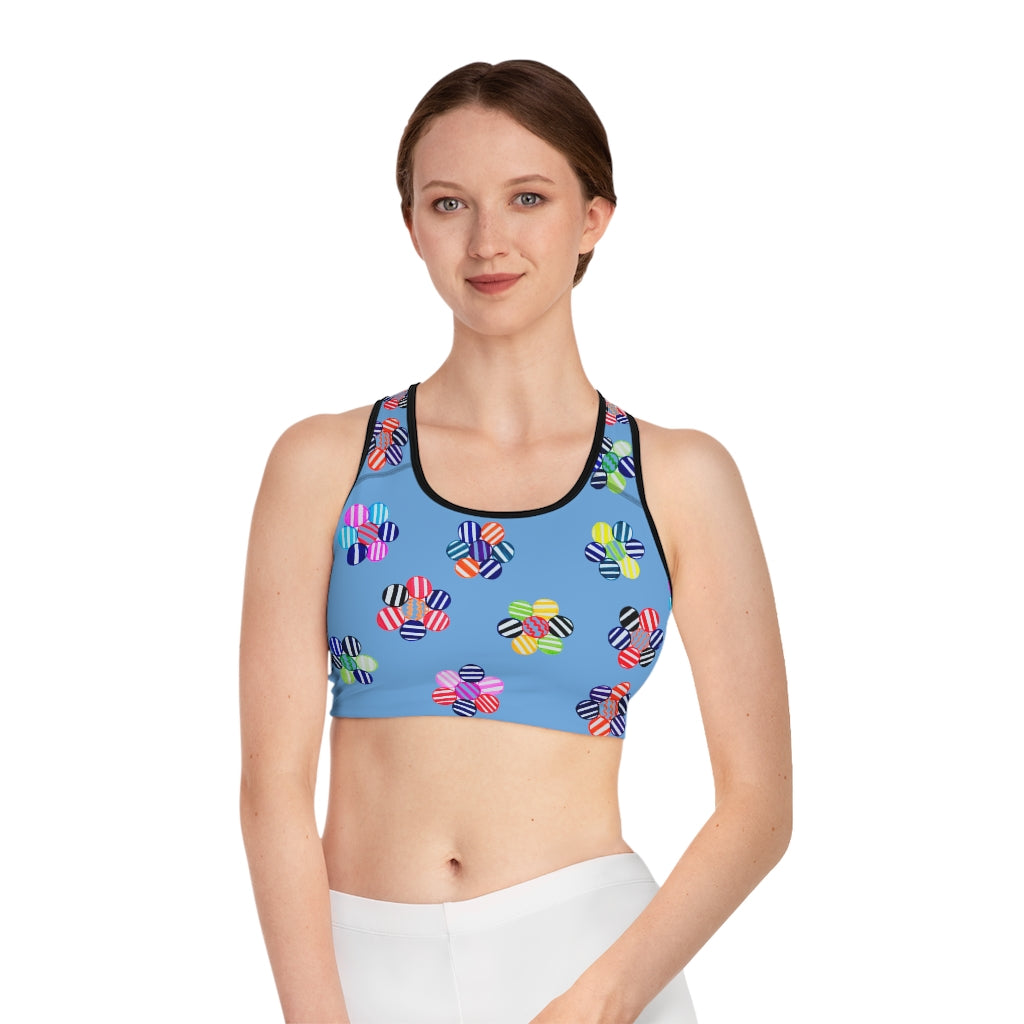 Sky Candy Florals (AOP) Sports Bra