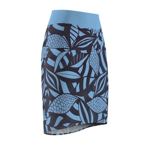 Tropical Minimalist Sky Pencil Skirt