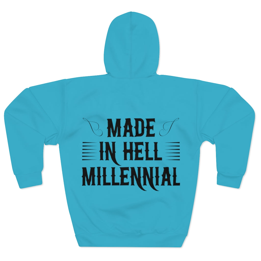 Millennial Pullover Aqua Blue Hoodie