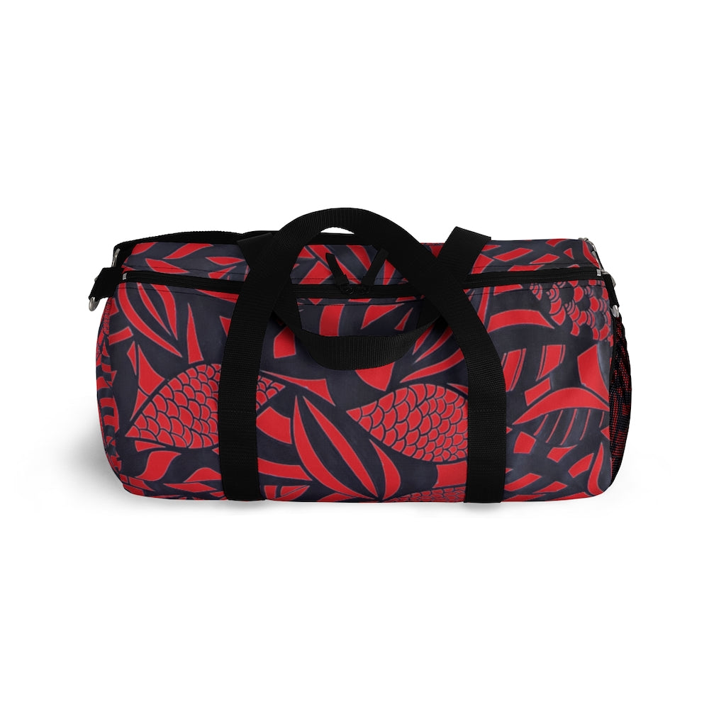 Tropical Minimalist Red Duffel Bag