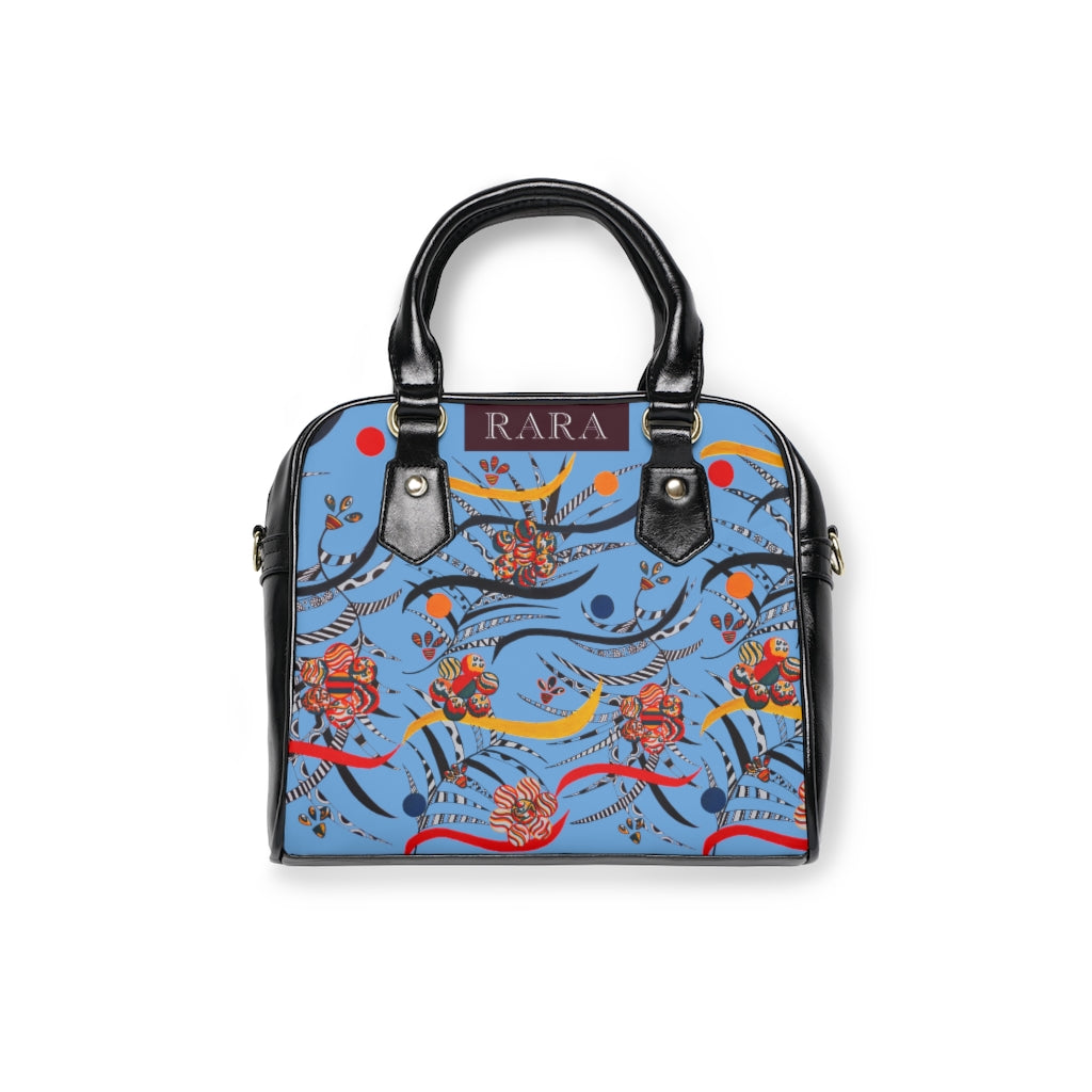 sky animal & jungle print handbag