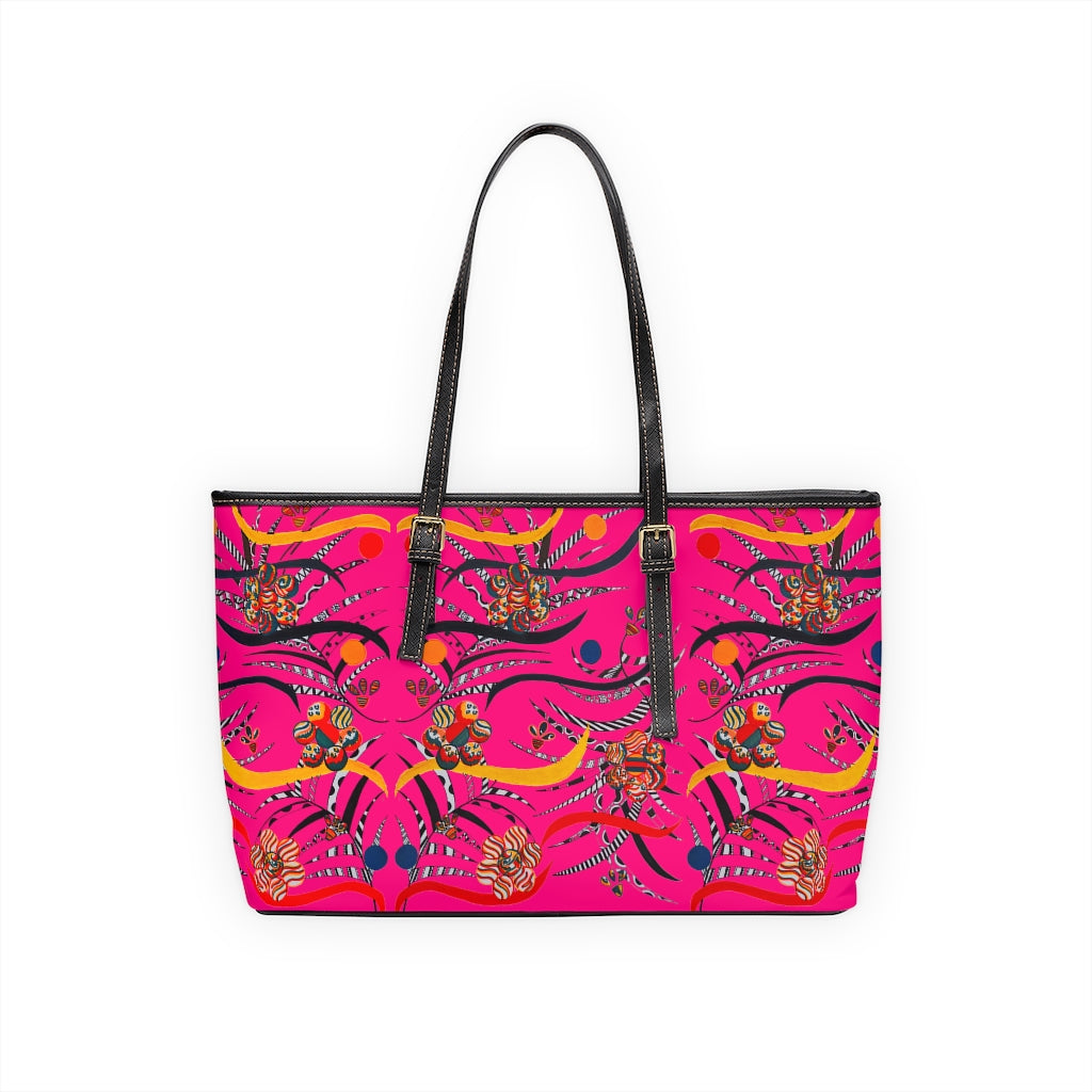 Hot Pink Wilderness PU Leather Shoulder Bag