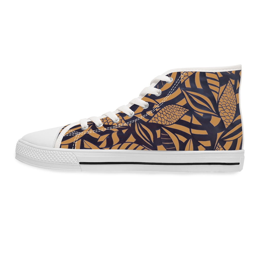 Tussock Tropical Minimalist Women's High Top Sneakers