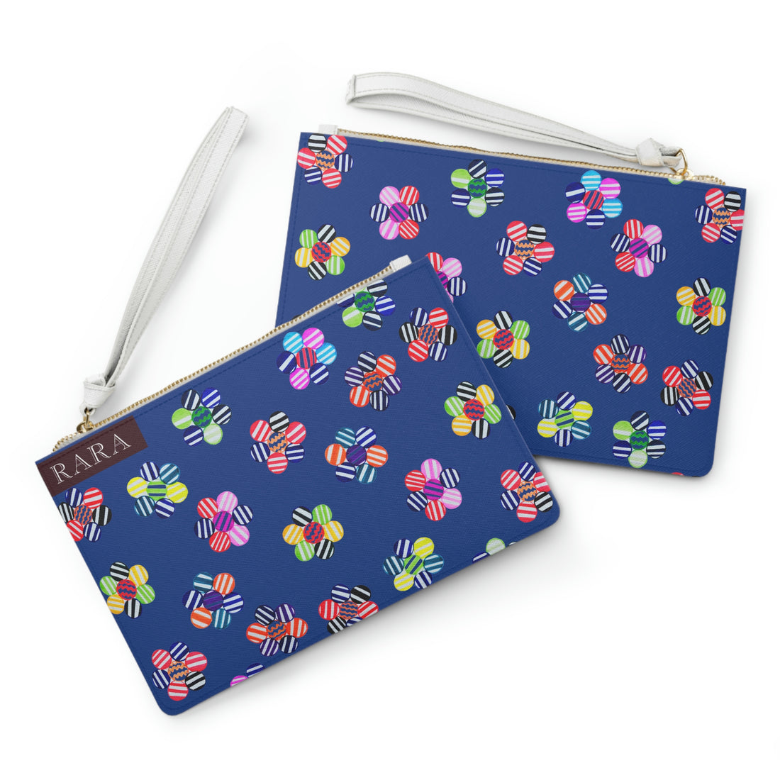 Royal Blue Candy Florals Clutch Bag