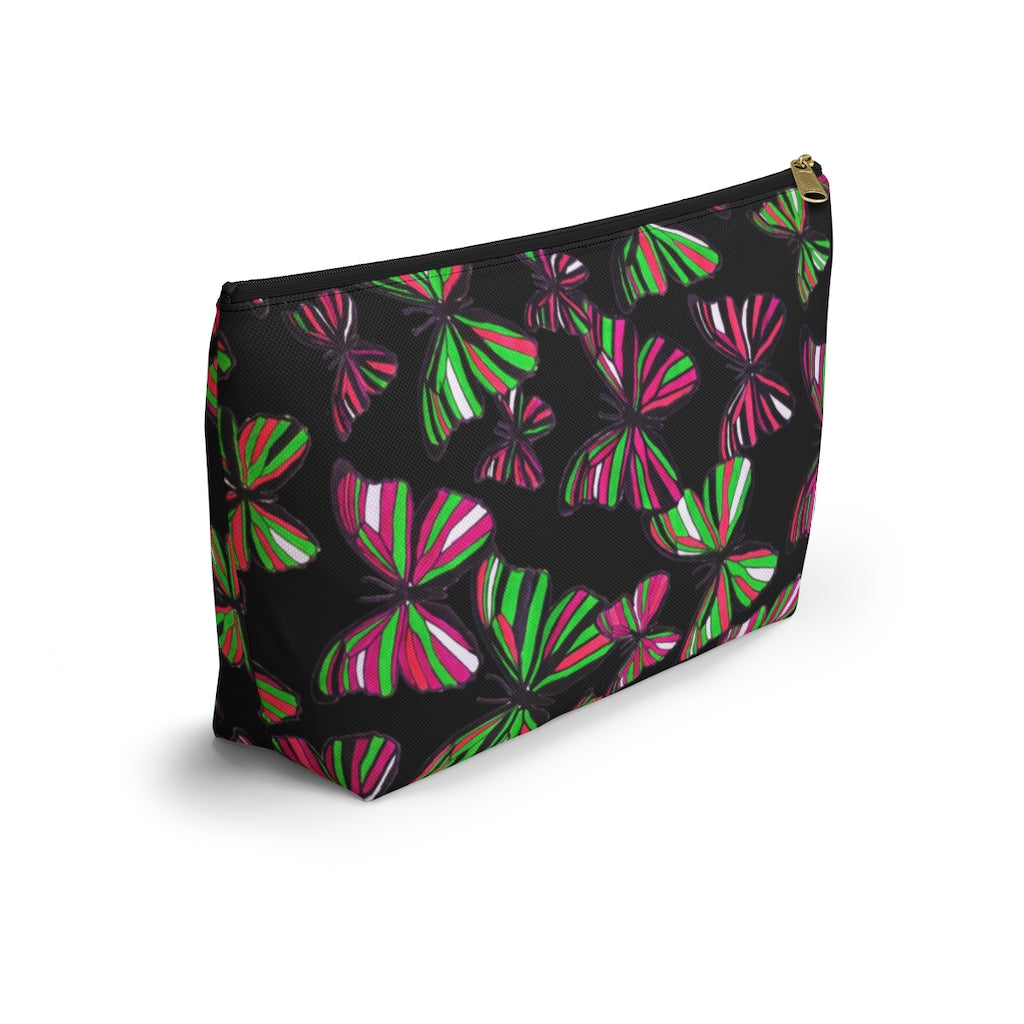 Butterflies Black Accessory Pouch