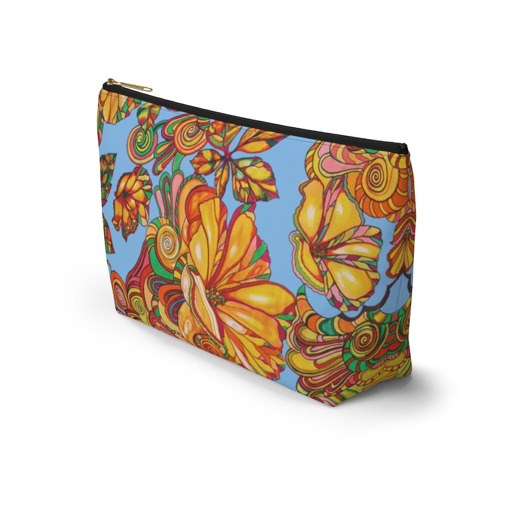 Sky Artsy Floral Accessory Pouch