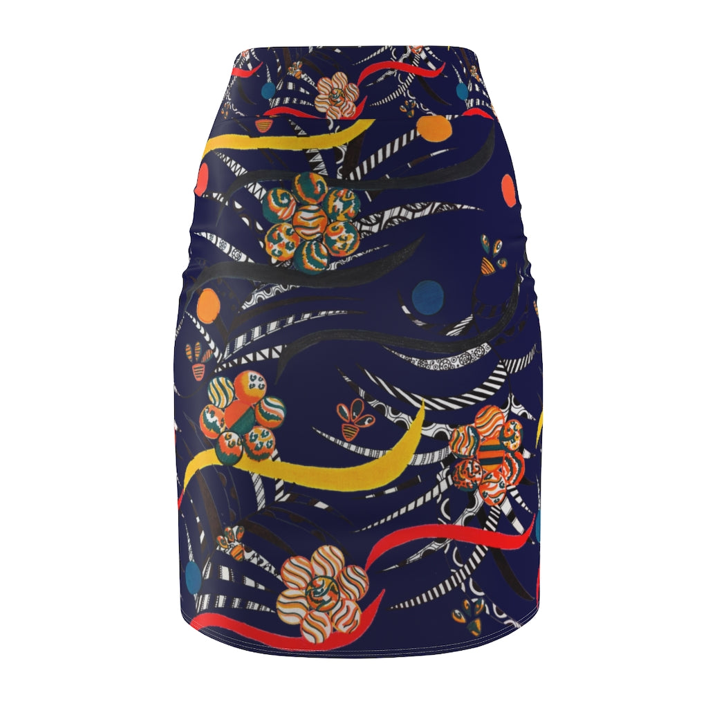 Ink Wilderness Print Pencil Skirt