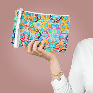 Slate Sunflower Print Clutch Bag