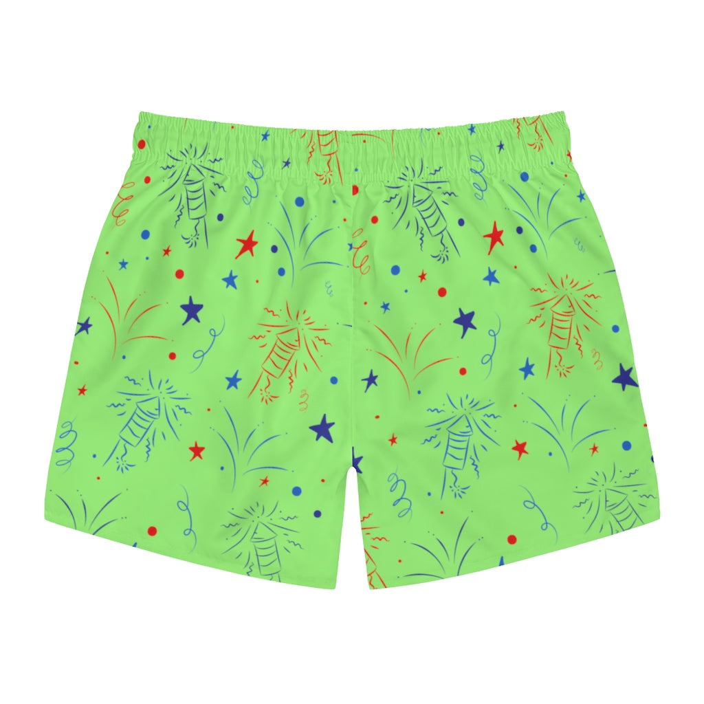 Men's Firecracker Fresh Green Swimming Trunks