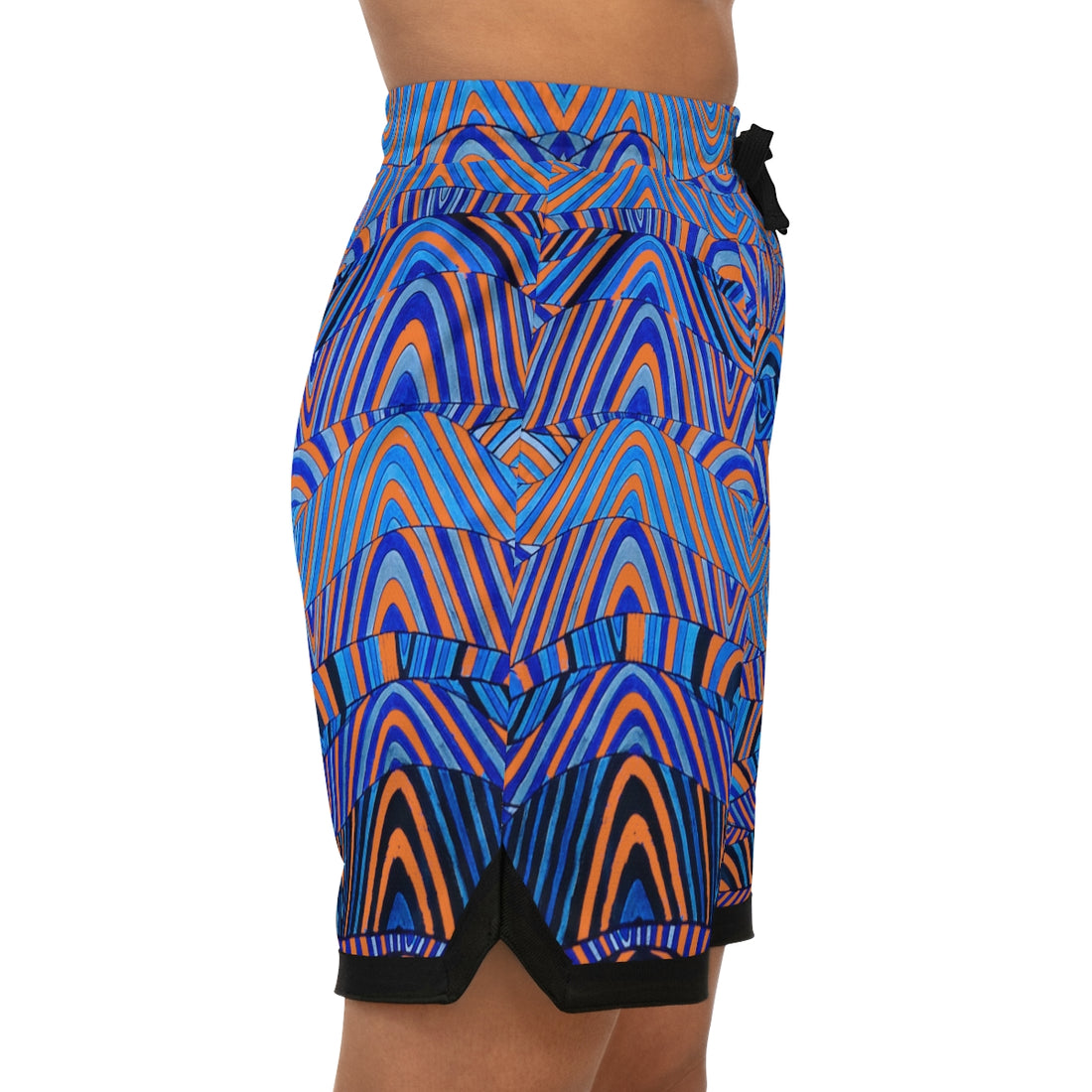 Peach Sonic Basketball Rib Shorts (AOP)