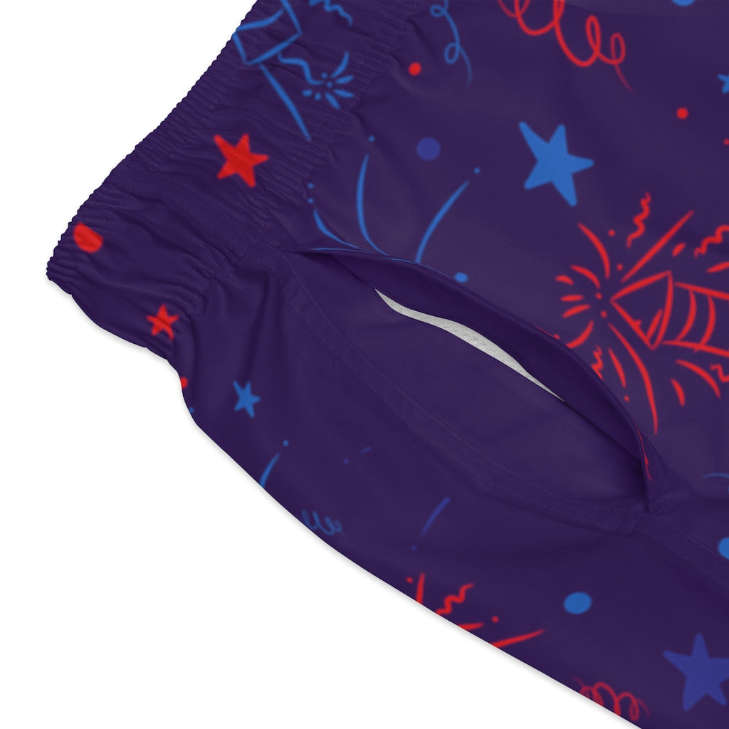 Men's Firecracker Violet Swimming Trunks