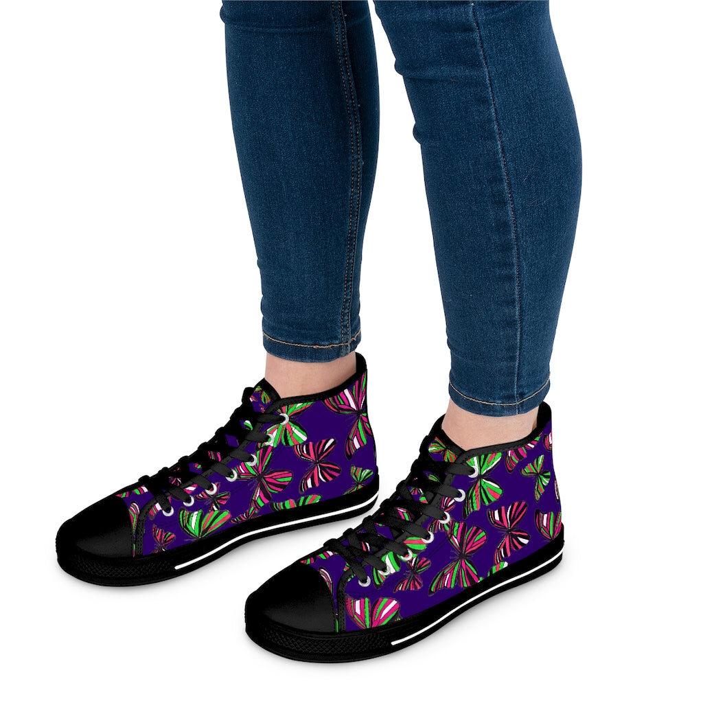 Ink Butterflies Women's High Top Sneakers