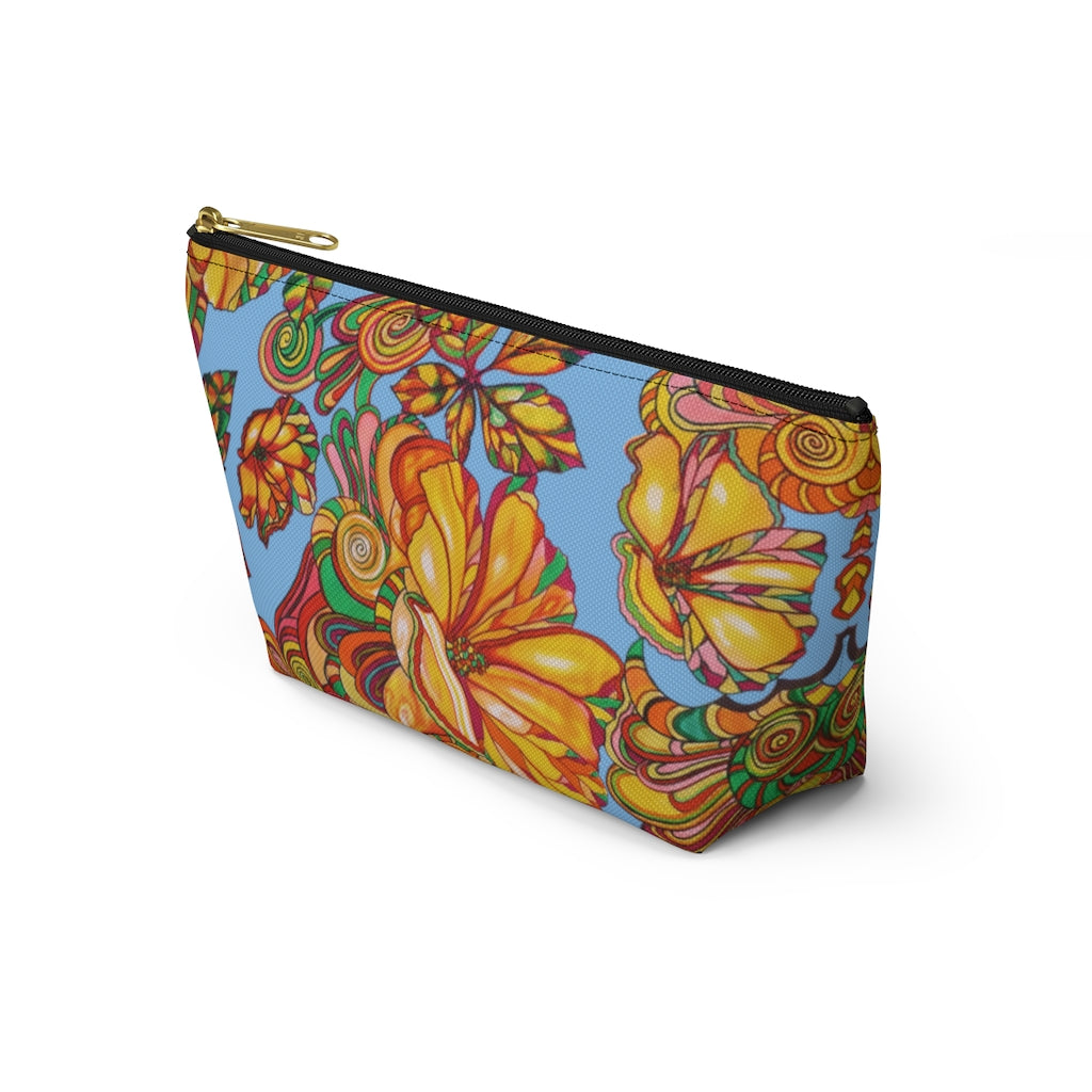 Sky Artsy Floral Accessory Pouch