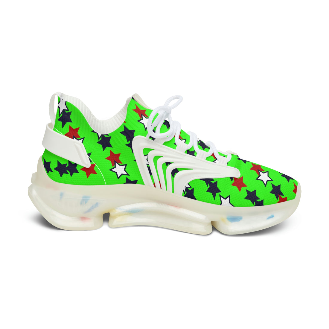 Neon Green Stargirl OTT Women's Mesh Knit Sneakers