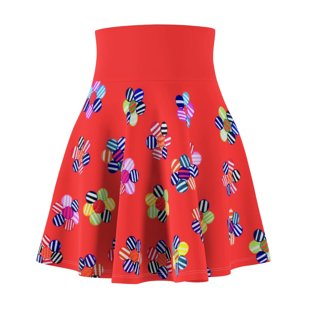 Vermillion Candy Florals Skater Skirt