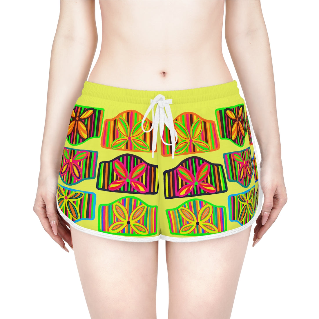 Canary Deco Print Relaxed Shorts