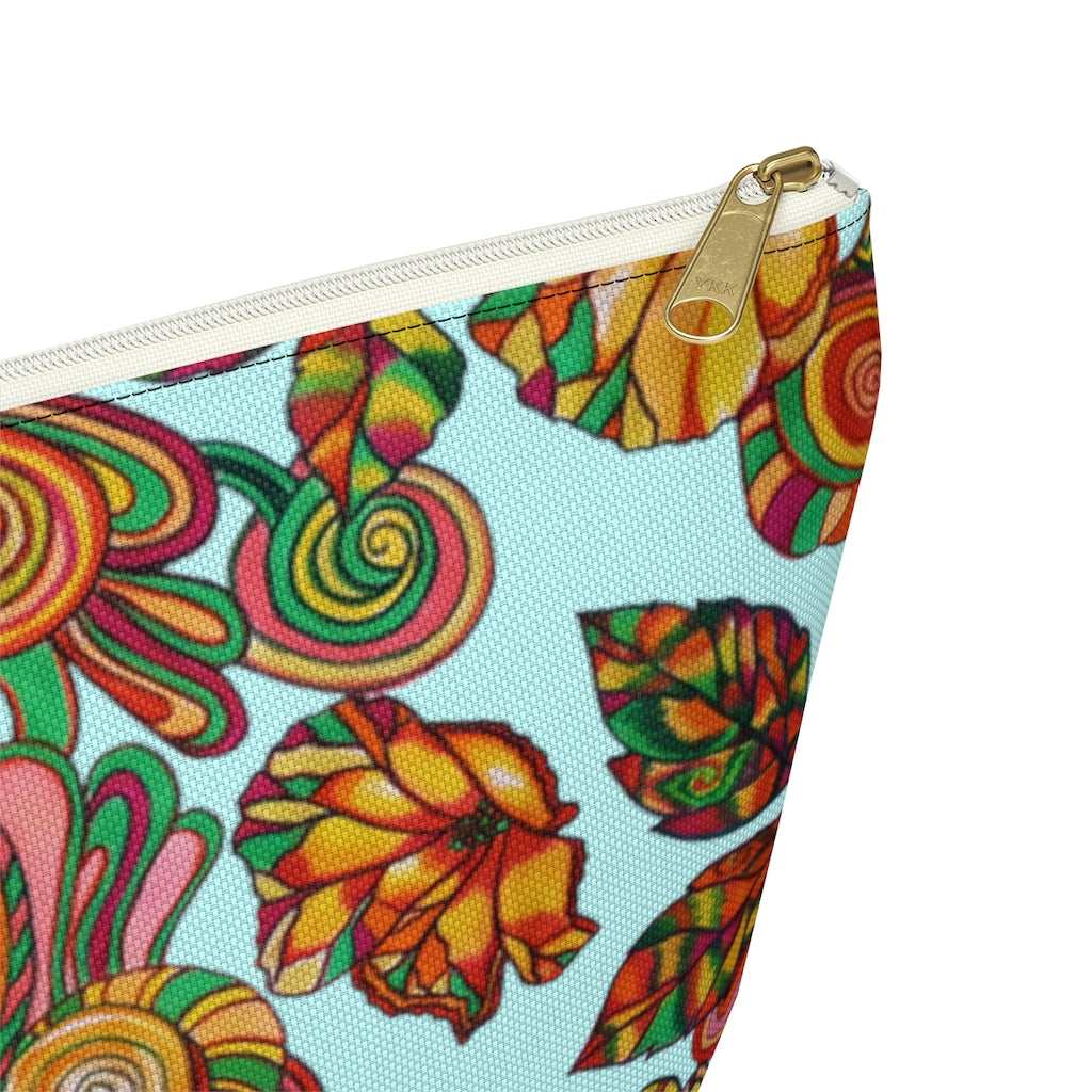 Icy Artsy Floral Accessory Pouch