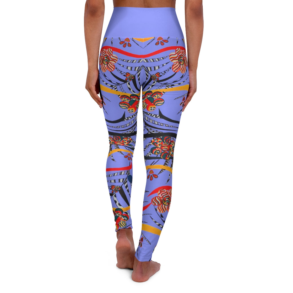 very peri animal & floral print yoga leggings