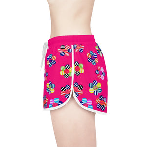 Hot Pink Candy Florals Relaxed Shorts
