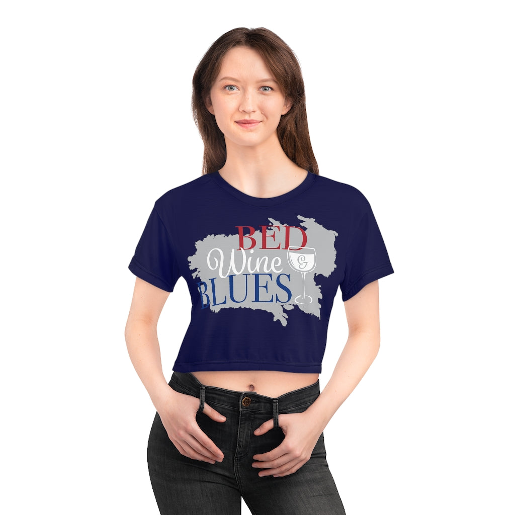 Violet Bed & Blues AOP Crop Tee