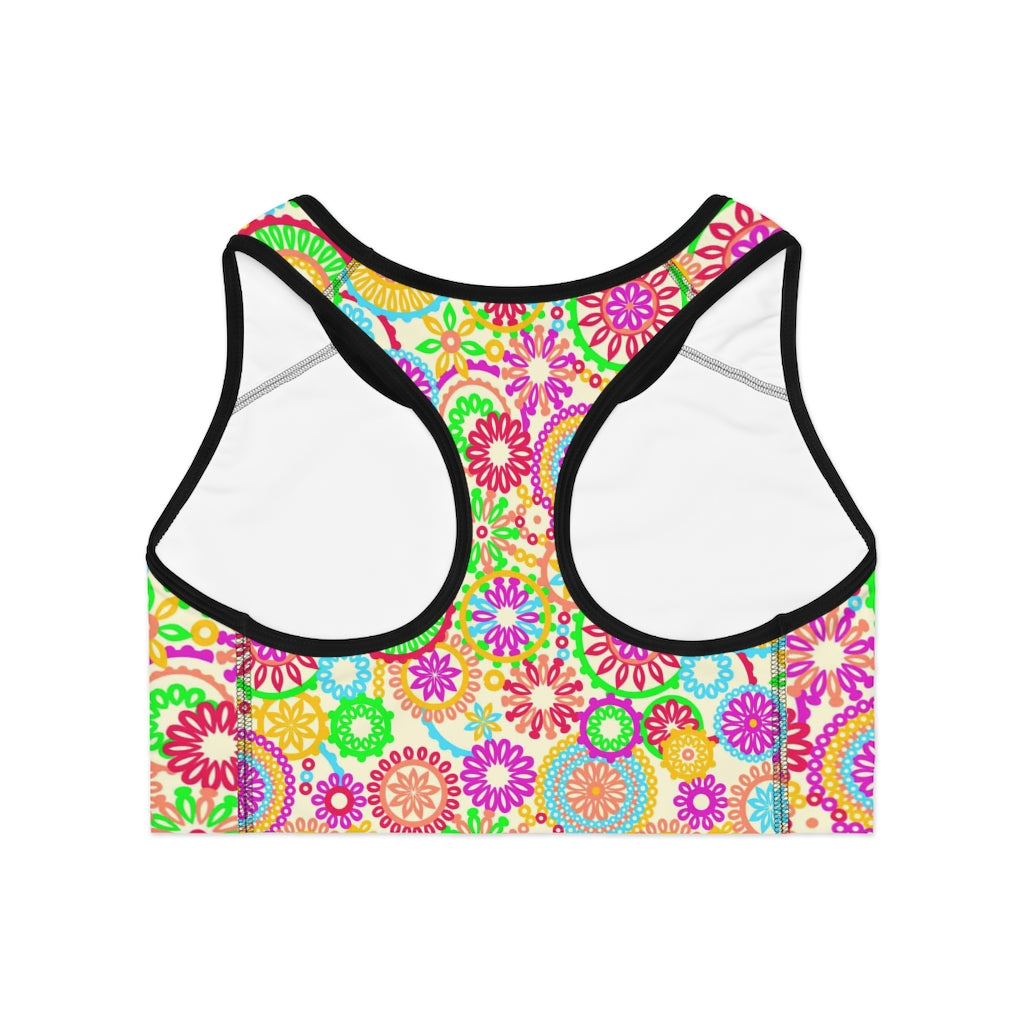 Lemon 70's Vibe (AOP) Sports Bra