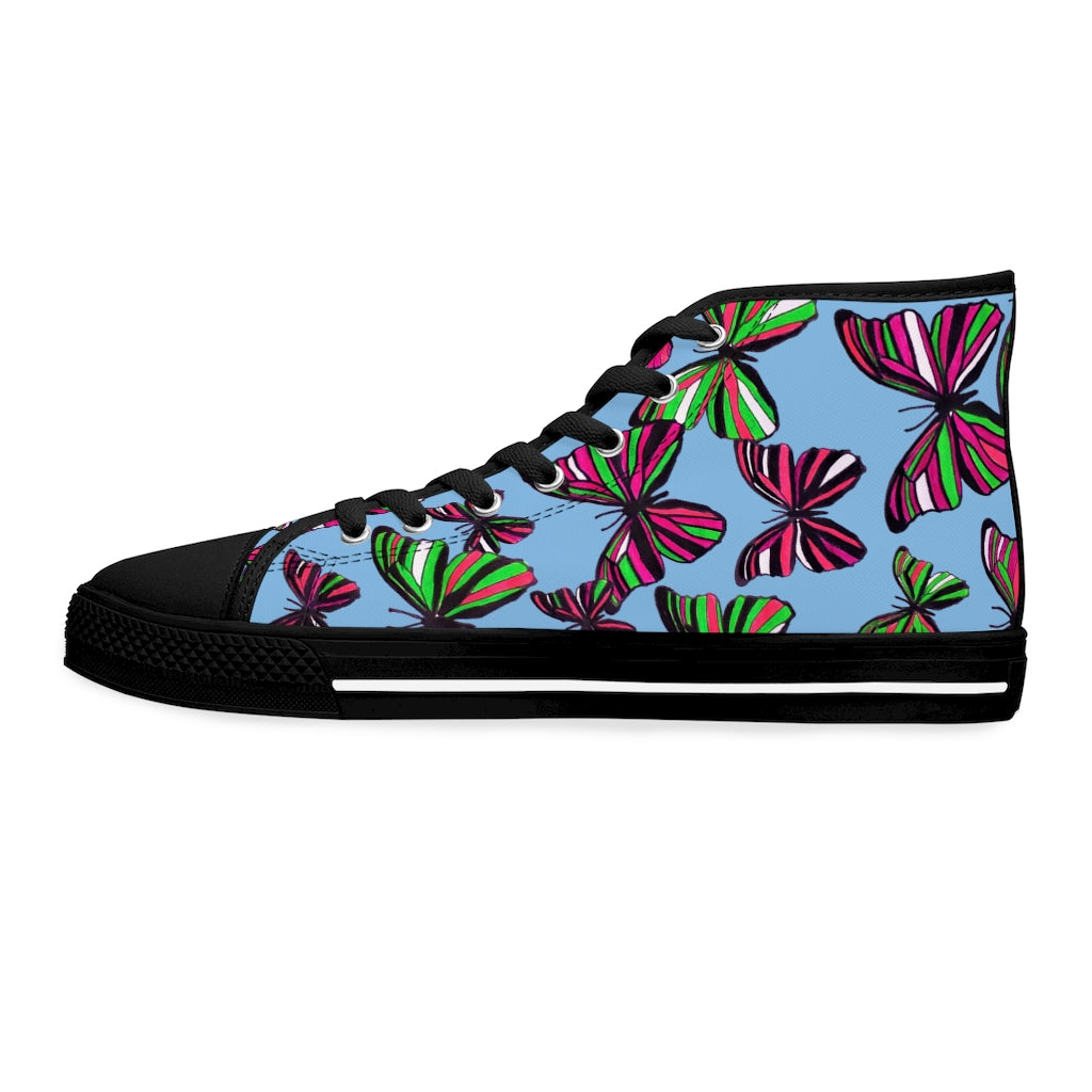 Sky Butterflies Women's High Top Sneakers