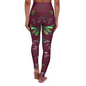 High Waisted Orchid Butterfly Leggings