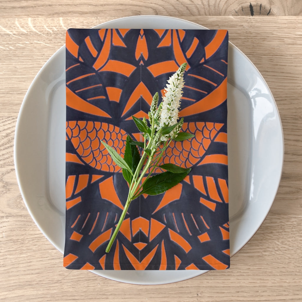 Orange Tropical Minimalist Napkin