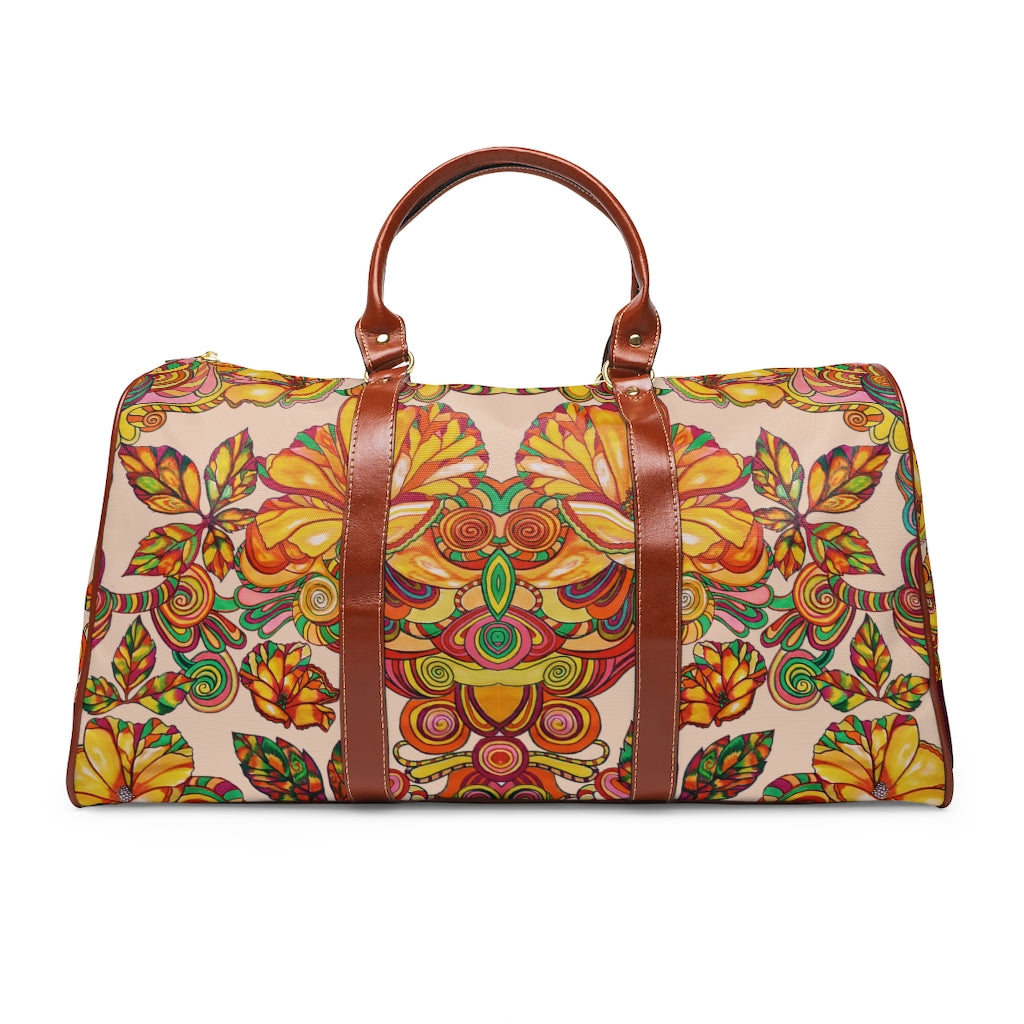 Nude Artsy Floral Waterproof AOP Travel Bag