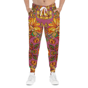 Unisex AOP Artsy Floral Rosy Taupe Joggers