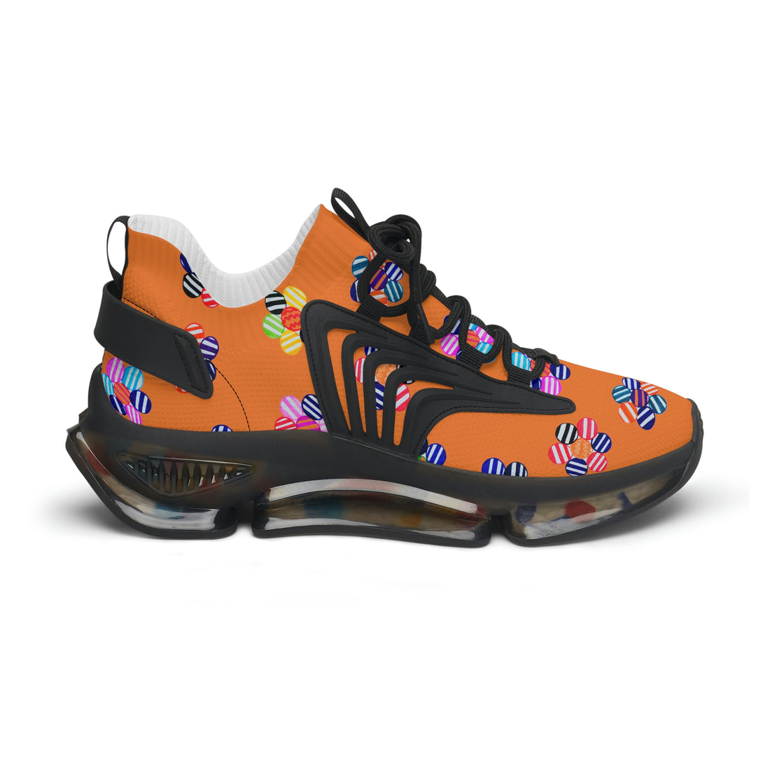 Peach Candy Floral Printed OTT Women's Mesh Knit Sneakers