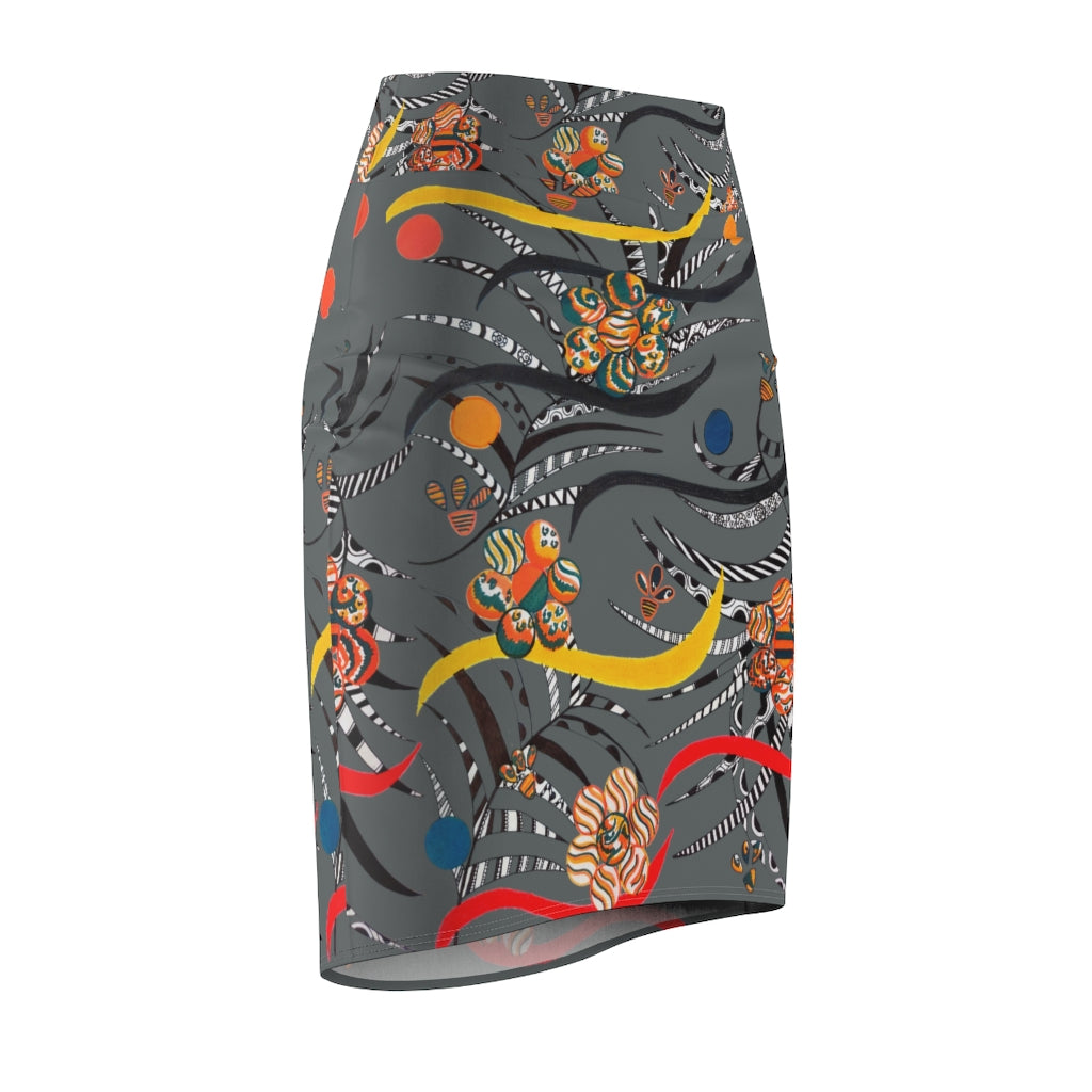 Ash Wilderness Print Pencil Skirt