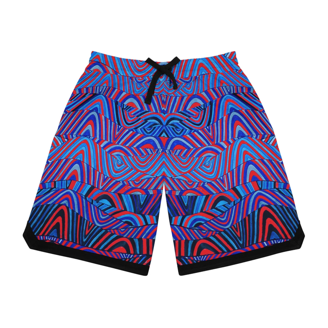 Red Sonic Basketball Rib Shorts (AOP)