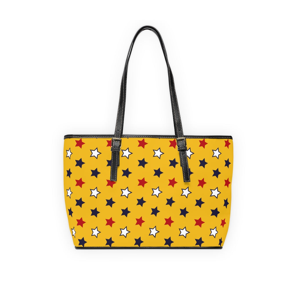 Starry Yellow PU Leather Shoulder Bag