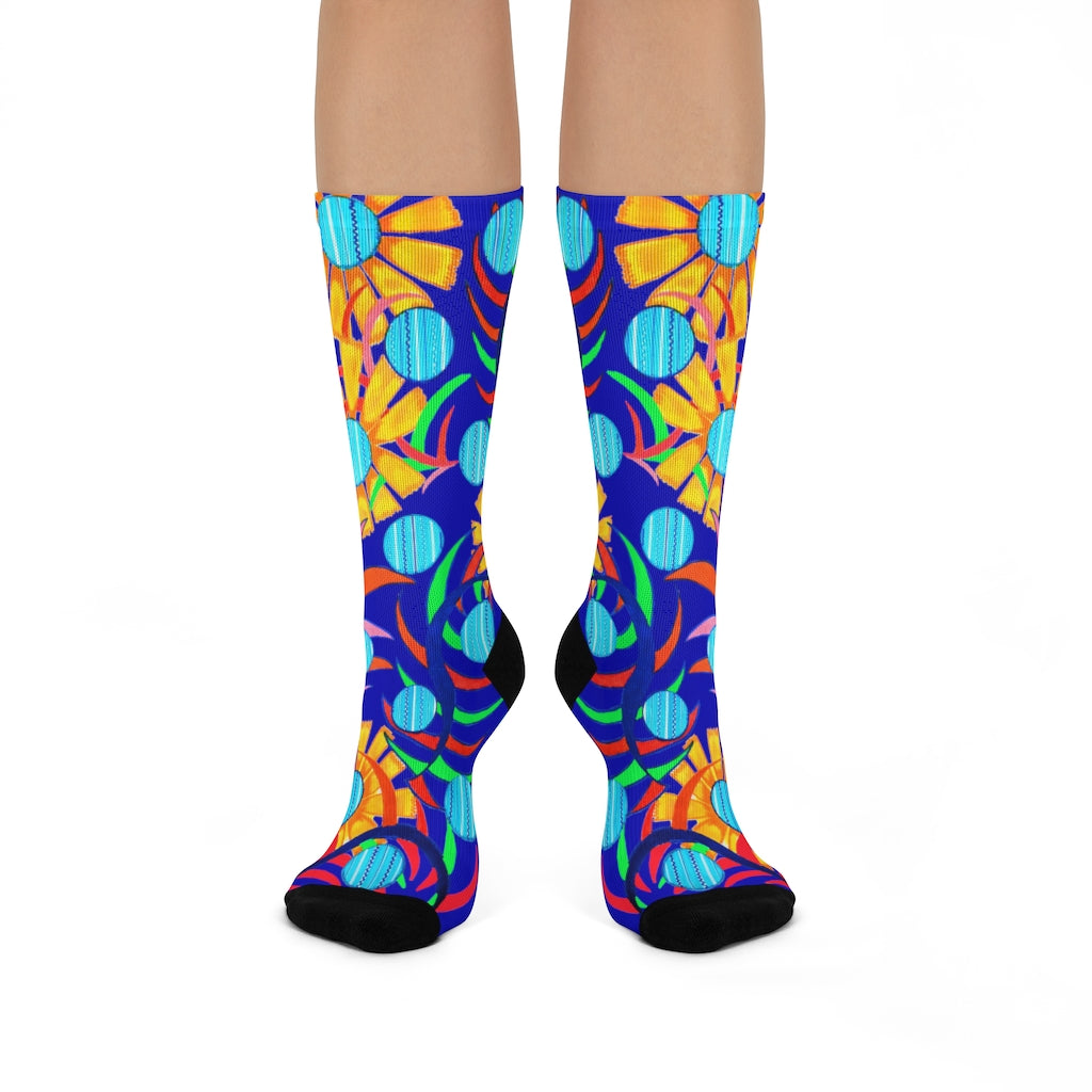 Sunflower Electric Blue Socks