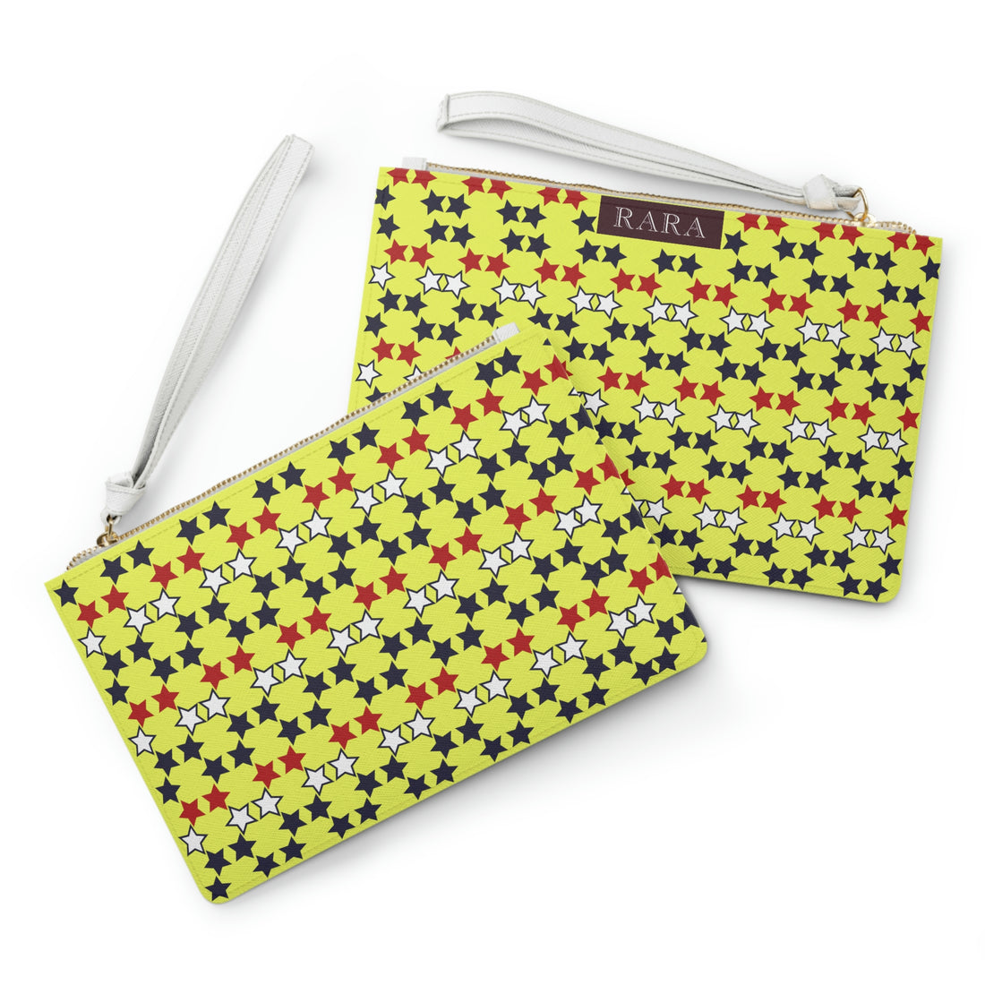 Canary Star Print Clutch Bag