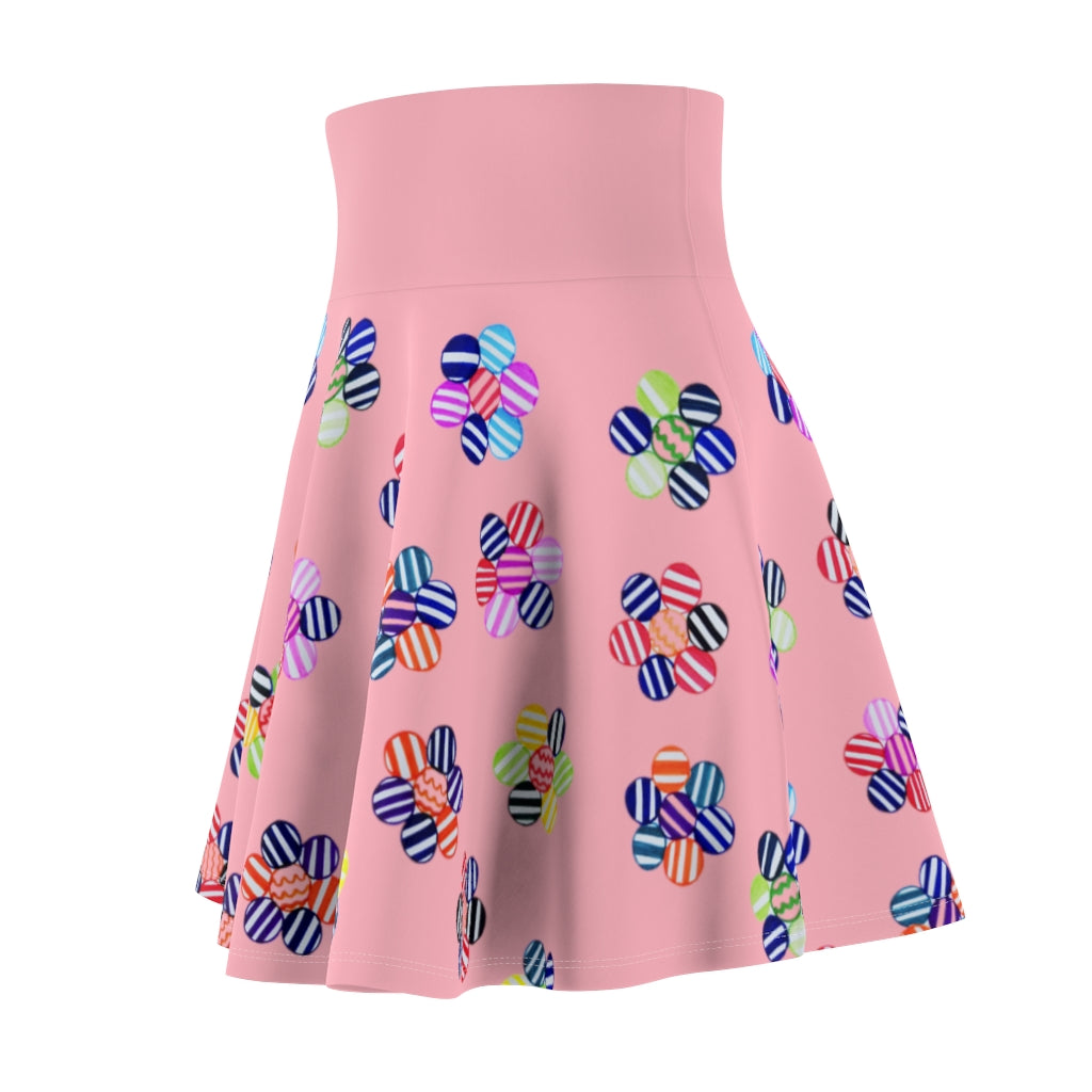 Blush Candy Florals Skater Skirt