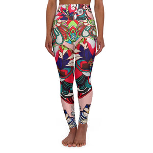 Graphic Floral Blush Yoga Leggings