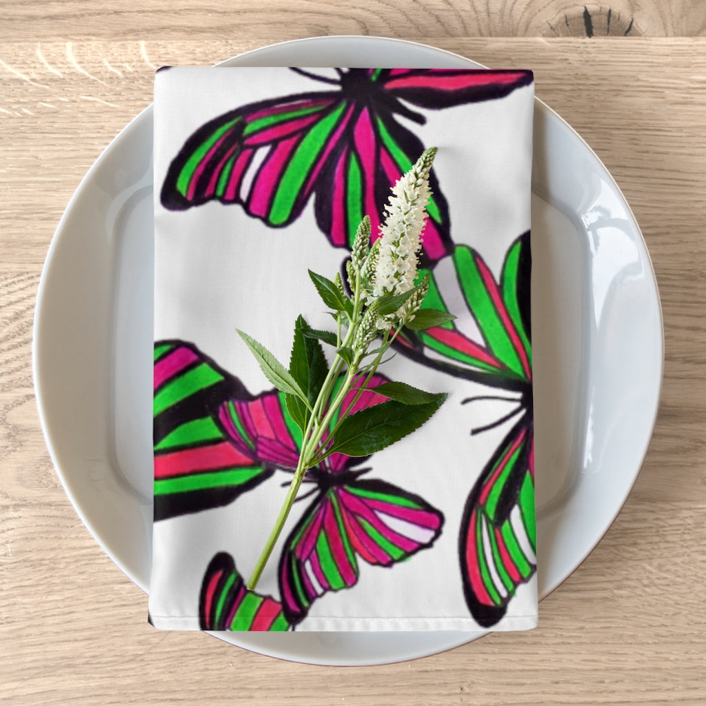 White Butterflies Napkin