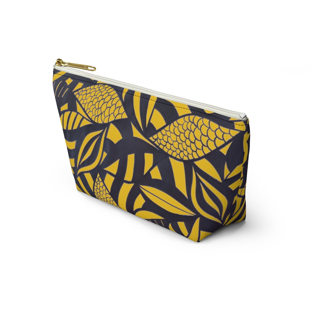 Yellow Tropical Minimalist Accessory Pouch